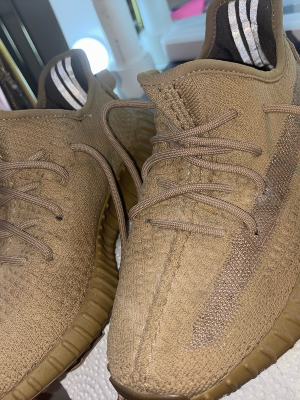 Yeezy 350 V2 "Oat" sneakers in tan & brown #yeezy #boost